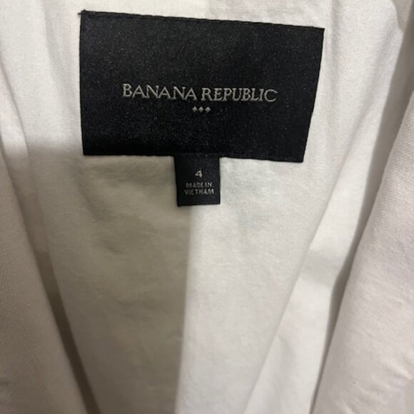 BANANA REPUBLIC White Blazer - Size 4 - Picture 3 of 7